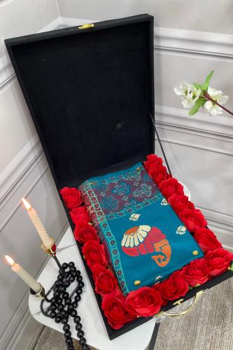 شال كشميري نسائي فاخر_مع تغليف الورد