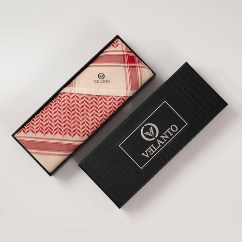 شماغ فيلانتو VELANTO احمر بيج -SVM601