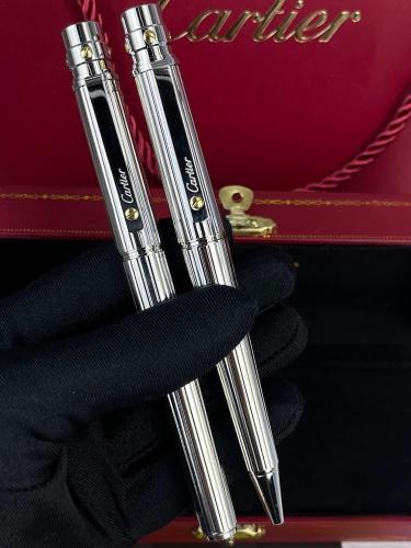 قلم كارتير سانتوس الفضي المخطط