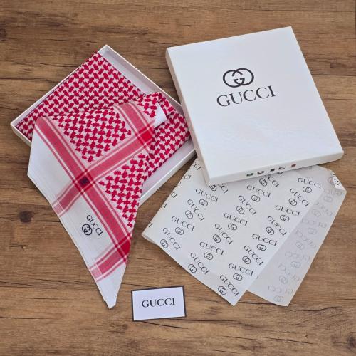 شماغات رجالية ماركة قدشي احمر فاتح