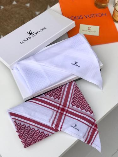 شماغ رجالي ماركه لويس فيتون أحمر | أبيض