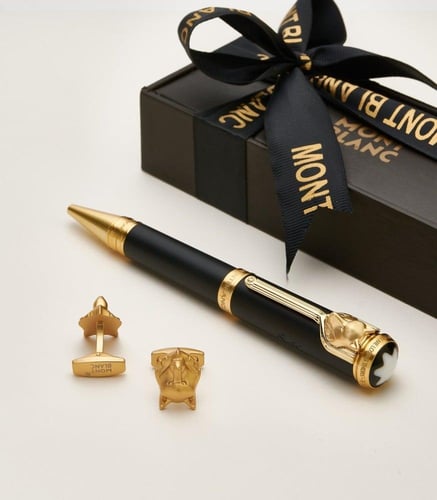 طقم قلم وكبك مونت بلانك