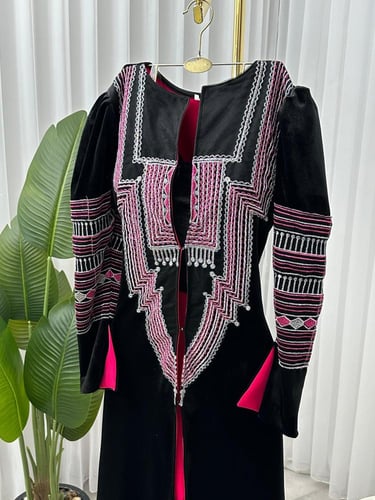 فستان يوم التأسيس تطريز كمبيوتر+عفريته