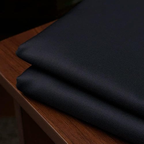 قماش كحلي ملكي شتوي - تصميم ساده بنقشه خفيفه فاخره