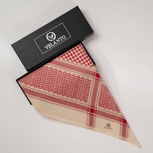 شماغ فيلانتو VELANTO احمر بيج -SVM601