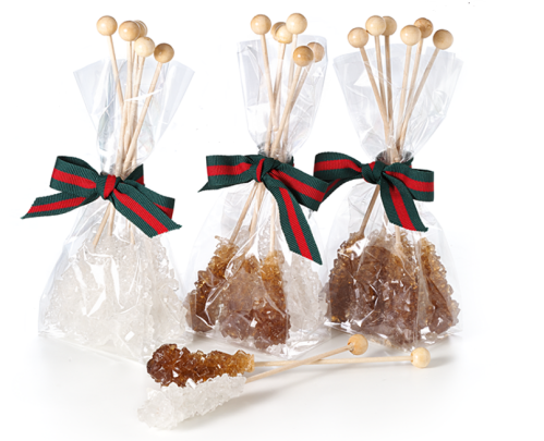 عيدان السكر - بني و آبيض ستة حبات الكيس