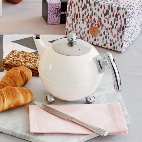 أبريق بيلا راوند 1.2 لتر من الكروم & أبيض