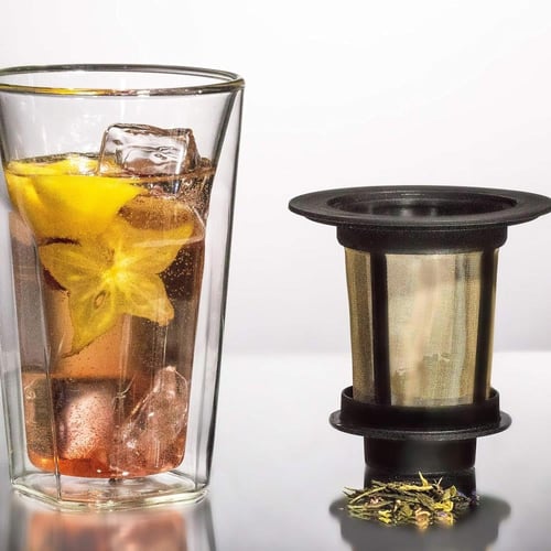 فينوم كوب زجاجي 180 مل مزدوج الجدار مع فلتر شاي