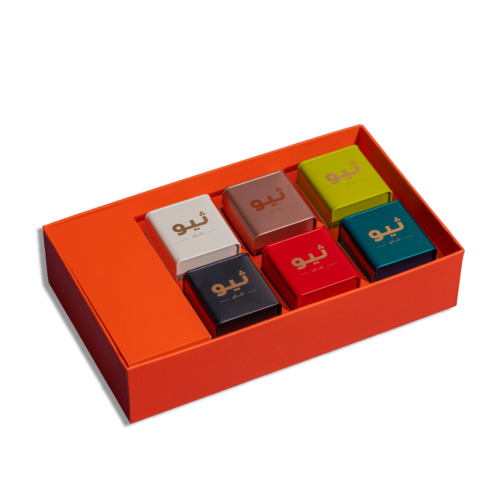 ثيو علبة هدايا 6 أنواع من الشاي مع كيس 360 غرام