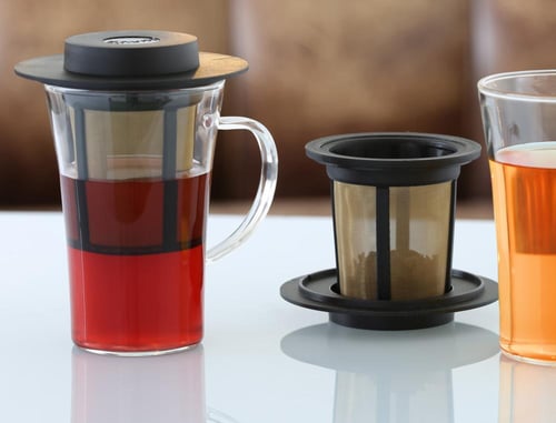 فينوم كوب زجاجي 280 مل مزدوج الجدار مع فلتر شاي