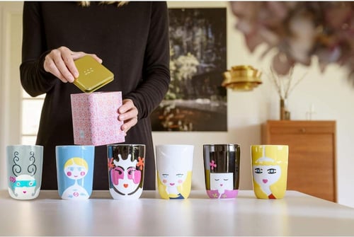 كوب من السيراميك مزدوج الجدران 210 مل فلكلور / فرن...