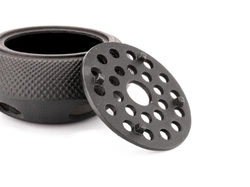 جانج قاعدة ابريق شاي ياباني معدني تقليدي - أسود