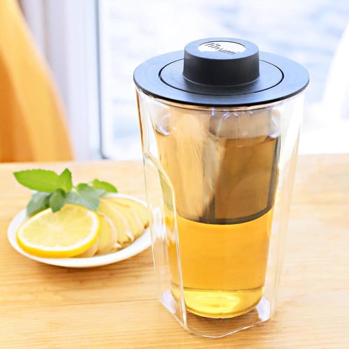 فينوم كوب زجاجي 180 مل مزدوج الجدار مع فلتر شاي