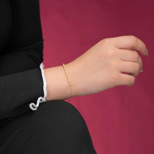 سوارة ذهب ناعمة بتصميم المبروم عيار 18k