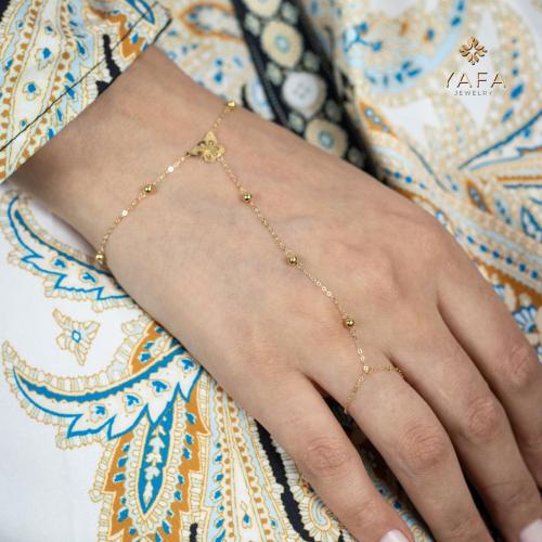 كف يد ذهب بتصميم ناعم