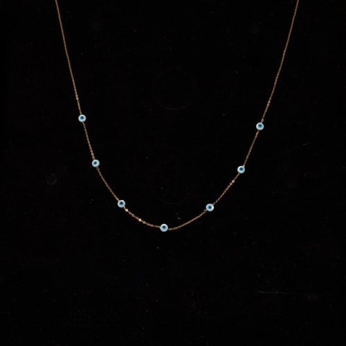 عقد شوكر ذهب صافي بتصميم العين