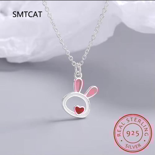 طقم الأرنب الصغير فضة إسترليني s925 مقاس بناتي