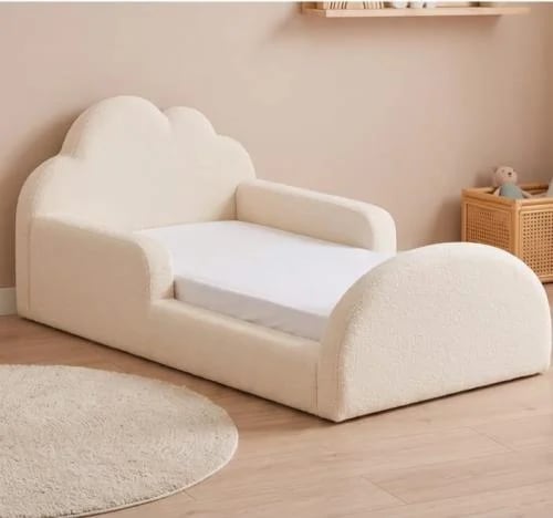 سرير أطفال بحواجز أمان - تصميم عصري، مقاس 90×190 س...