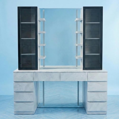 تسريحة الهبة مودرن بأبواب ألمنيوم وزجاج سكريت أسود...