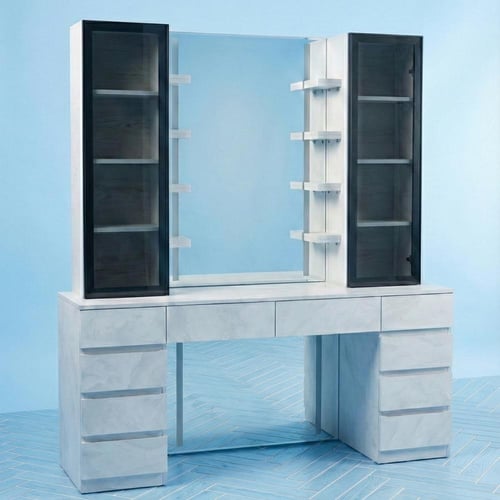 تسريحة الهبة مودرن بأبواب ألمنيوم وزجاج سكريت أسود...