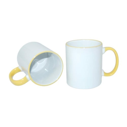 كوب ملون من الحواف والمقبض بتصميمك الخاص