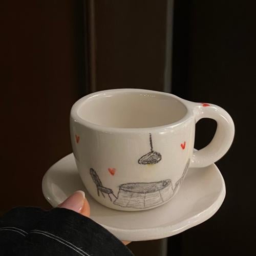 فجان برسم طباشير