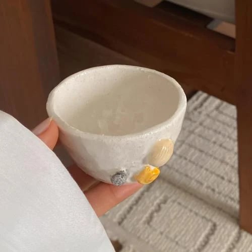 كوب اسبريسو صدف طين رملي