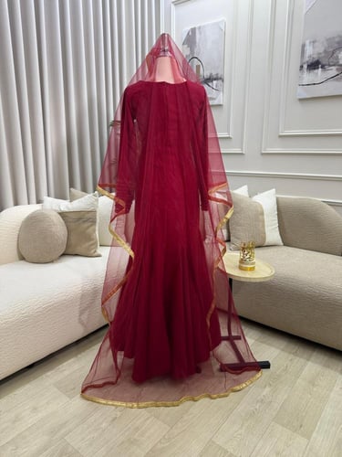 جلابيه باربي المزينه بالتطريز اليدوي بشت تل مزين ب...