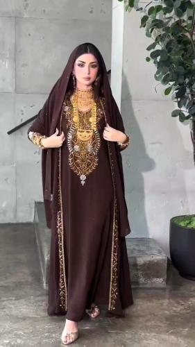 جلابيه سهره فخمه شيفون جورجيت بطانه استرتش المزينه...