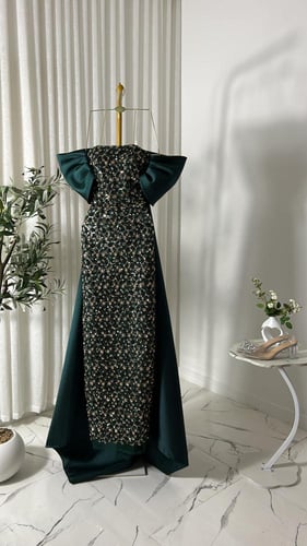 فستان سهره خرز ذيل ميكادو