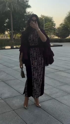 جلابيه تفته المزينه بالتطريز كمبيوتر