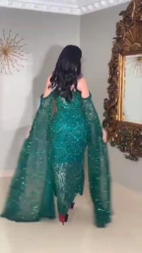 فستان سهره باربي وقماش شك يدوي