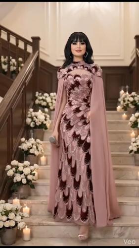 فستان سهره فخم كلفه سهره وشيفون جورجيت