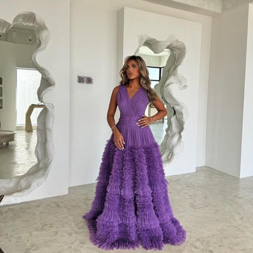 فستان تل كراميش دبل كلوش صدر لف