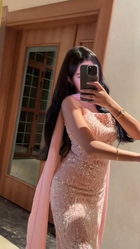 فستان سهره كلفه خرز بطانه باربي