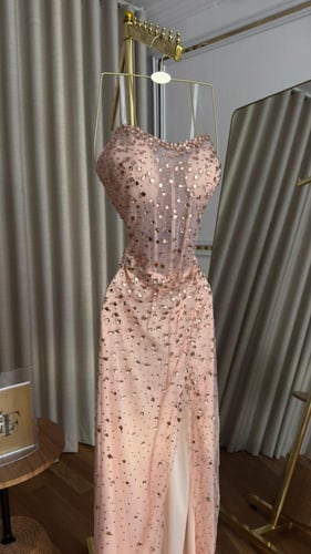 فستان سهره كورسيه المزين بالتطريز اليدوي