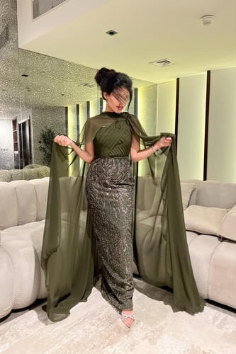 فستان سهره شيفون جورجيت وخامه سهره خرز