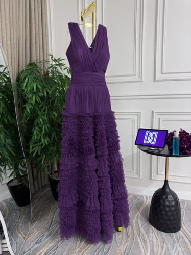 فستان تل كراميش دبل كلوش صدر لف