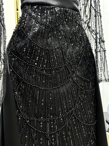 فستان سهره تفته حرير وقماش سهره