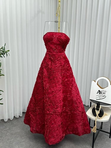 فستان سهره فخم الخامه جازار مكسر لمعه