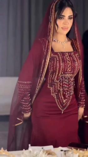 جلابيه باربي المزينه بالتطريز اليدوي بشت تل مزين ب...