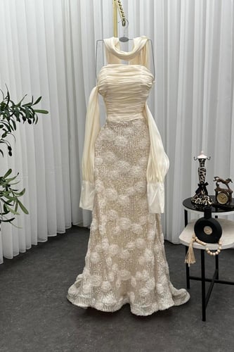 فستان سهره تل مورد وكرنكر