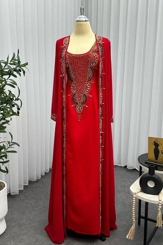 جلابيه سهره المزينه بالتطريز اليدوي الفخم بشكل اني...