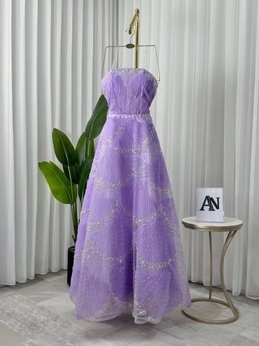 فستان سهره دبل كلوش مطرز