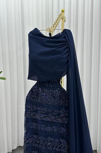 فستان سهره باربي على ترتر وشيفون جورجيت