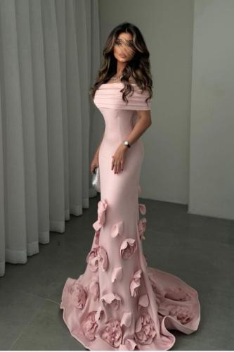 Barbie dress decorated with raised flowers