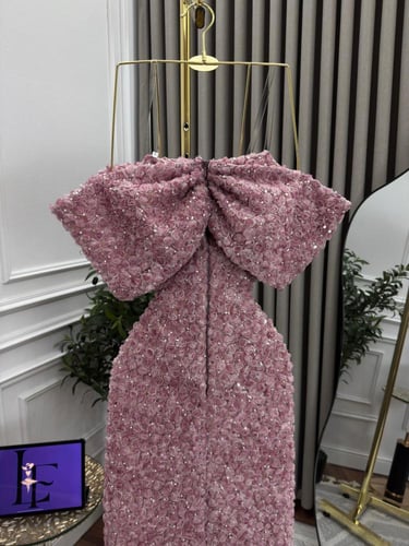 فستان سهره المزين بالتطريز كلفه سهره