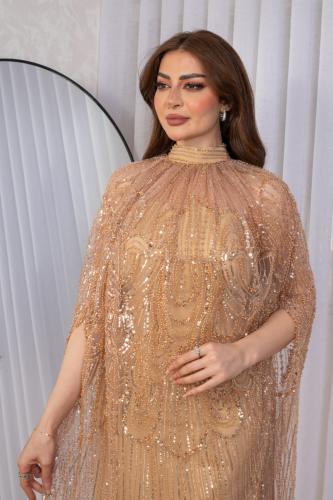 فستان سهره كلفه مطرزه بطانه استرتش