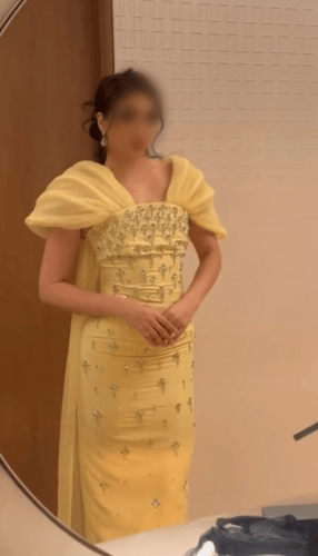 فستان سهره باربي المزين بالتطريز اليدوي كرستال