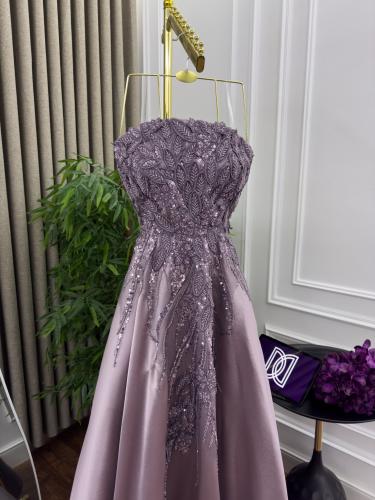 فستان سهره ميكادو المزين بالكلفه المطرزه